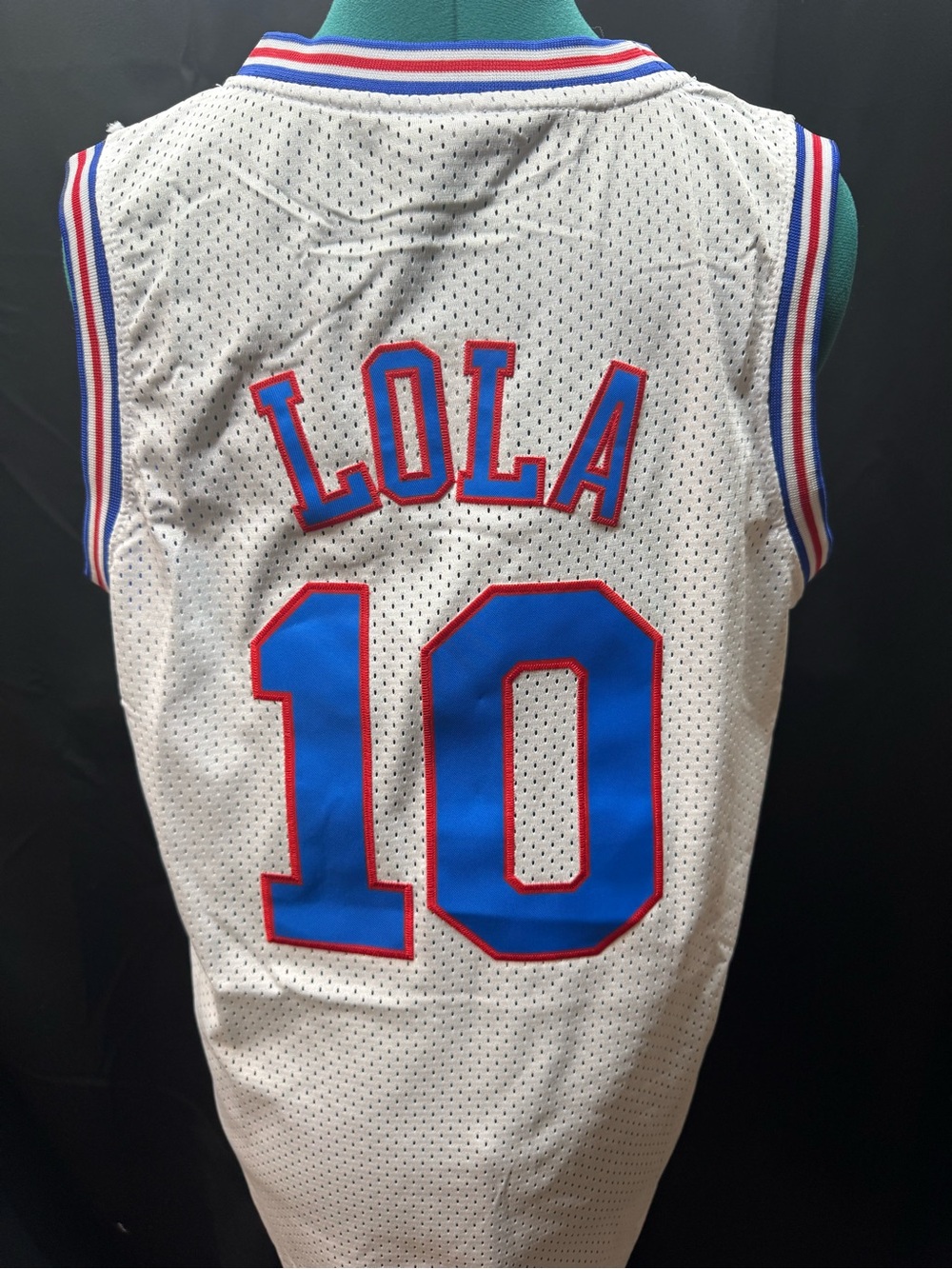 Tune Squad White Mesh Basketball Jersey LOLA - Picture 2 of 3